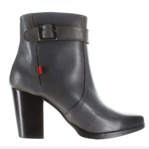 Marc Joseph Stylish Gray Leather Ankle Boots 6.5 New
